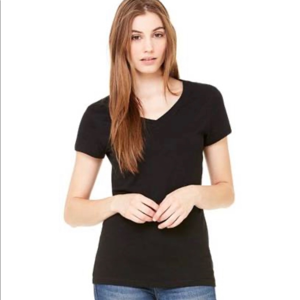 Bella Ladies' Short-Sleeve V-Neck T-Shirt NEW